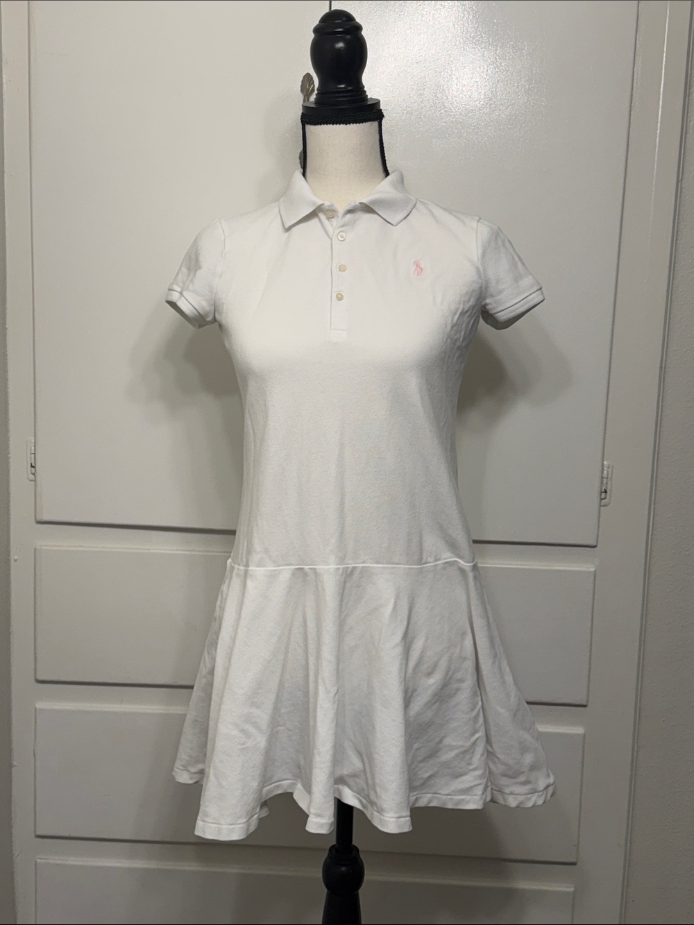 Polo Ralph Lauren White Polo Dress with Pink Pony